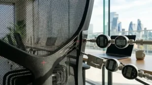 High-quality mesh back office chair showing the durable frame and tensioned mesh built for long-term UK use.