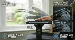 A sleek, all-black gaming chair with a professional aesthetic suitable for video conferences and corporate office use.