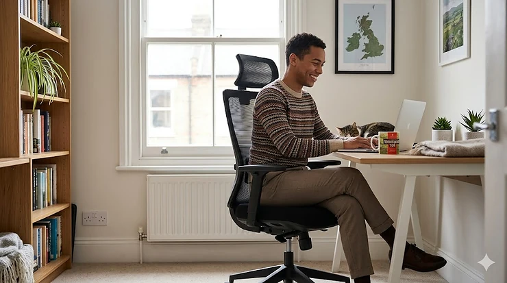 Best ergonomic office chair under £100 for a home office setup in the UK. office chair under £100