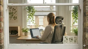 Padded faux leather executive-style desk chair available for under £100.